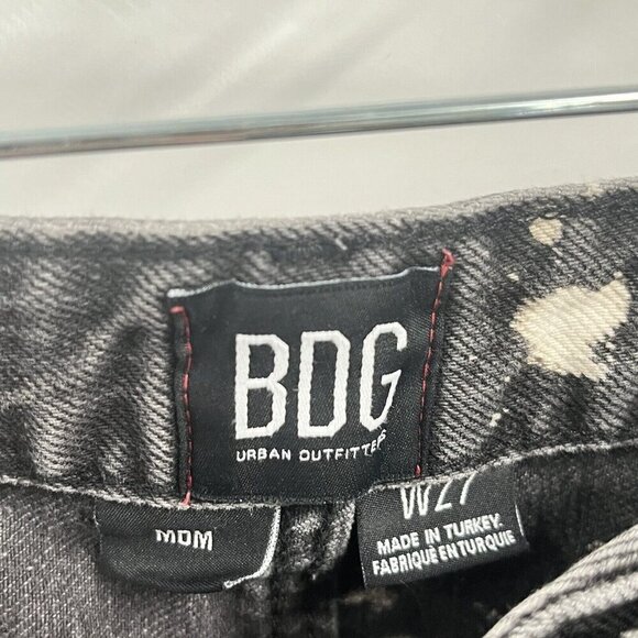 BDG Black Paint Splatter Mom Jeans Sz 27 - Picture 3 of 7